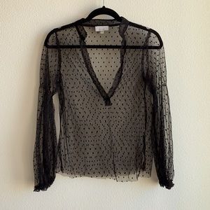 Black mesh dot Symmetry top